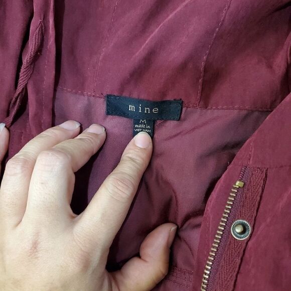 Mine zip Up Hooded Lightweight Jacket Sz M - Picture 3 of 9